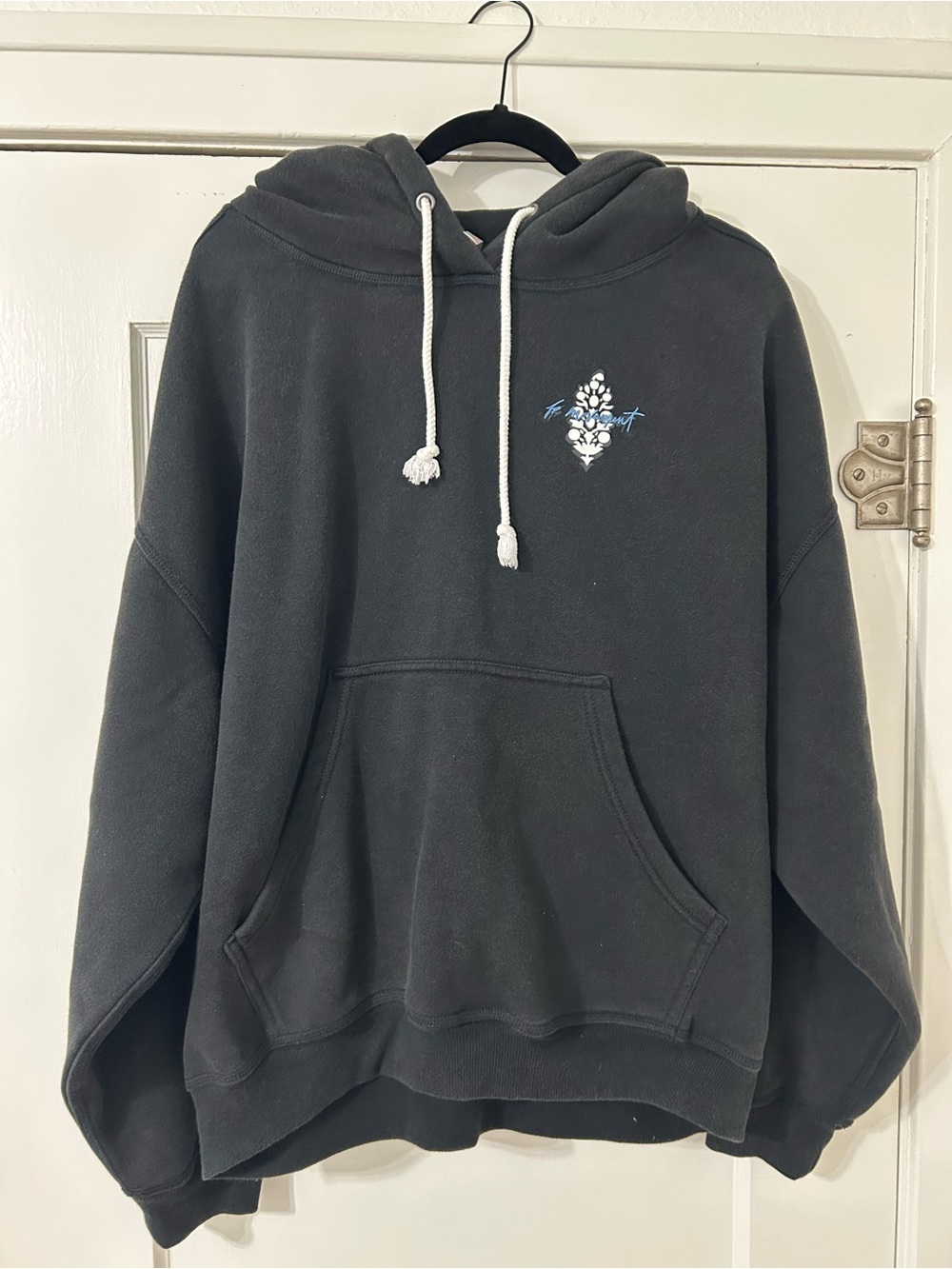 FP Movement Black Hoodie Sweatshirt with Small Chest Embroidery